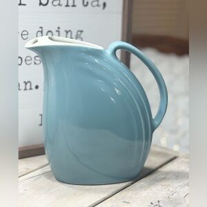 Vintage Hall Pitcher Carafe. 1940s Light Blue